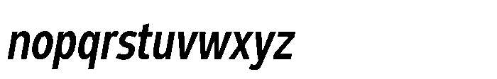 Expandable Semi Bold Cnd Cls NC Italic Font LOWERCASE
