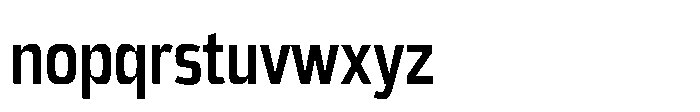 Expandable Semi Bold Condensed Open Font LOWERCASE