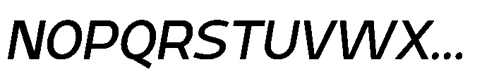 Expandable Semi Bold Medium Close Italic Font UPPERCASE