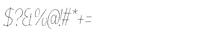 Expandable Thin Cnd Close Italic Font OTHER CHARS