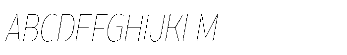 Expandable Thin Cnd Close Italic Font UPPERCASE