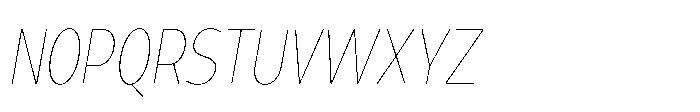 Expandable Thin Cnd Close Italic Font UPPERCASE