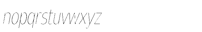Expandable Thin Cnd Close Italic Font LOWERCASE