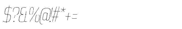 Expandable Thin Cnd Open Italic Font OTHER CHARS