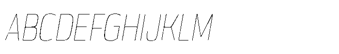 Expandable Thin Cnd Open Italic Font UPPERCASE