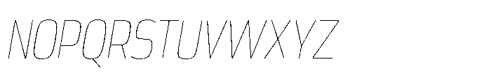 Expandable Thin Cnd Open Italic Font UPPERCASE