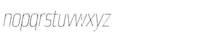 Expandable Thin Cnd Open Italic Font LOWERCASE