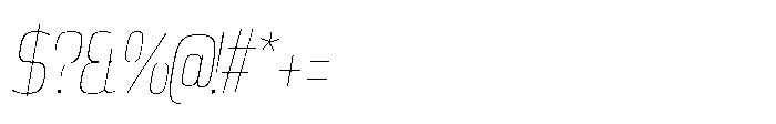Expandable Thin Cnd Open NC Italic Font OTHER CHARS