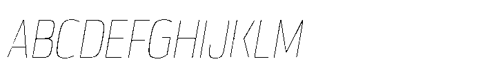 Expandable Thin Cnd Open NC Italic Font UPPERCASE