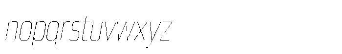 Expandable Thin Cnd Open NC Italic Font LOWERCASE