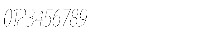 Expandable Thin Condensed Close NC Italic Font OTHER CHARS
