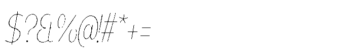 Expandable Thin Condensed Close NC Italic Font OTHER CHARS