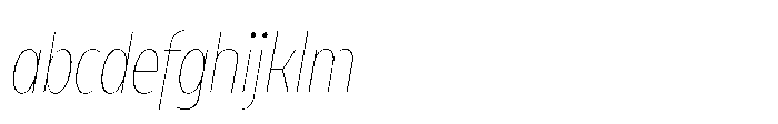 Expandable Thin Condensed Close NC Italic FONT