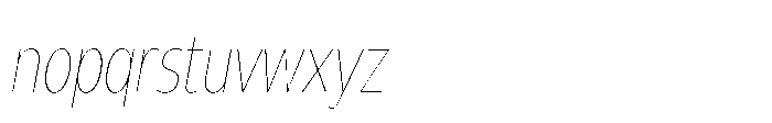 Expandable Thin Condensed Close NC Italic Font LOWERCASE