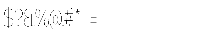 Expandable Thin Condensed Close NC Font OTHER CHARS