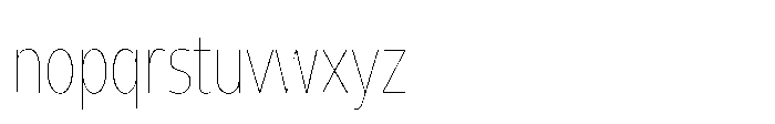Expandable Thin Condensed Close NC Font LOWERCASE
