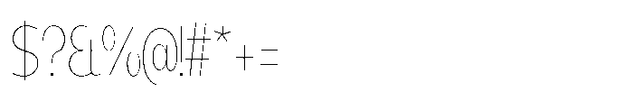Expandable Thin Condensed Close Font OTHER CHARS