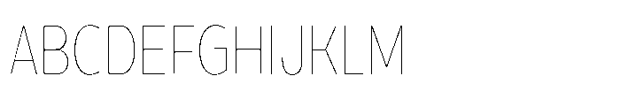 Expandable Thin Condensed Close Font UPPERCASE