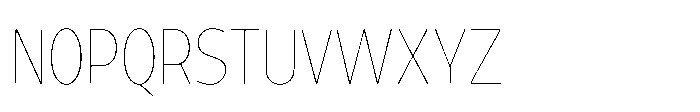 Expandable Thin Condensed Close Font UPPERCASE