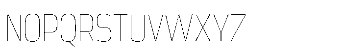 Expandable Thin Condensed Open NC Font UPPERCASE