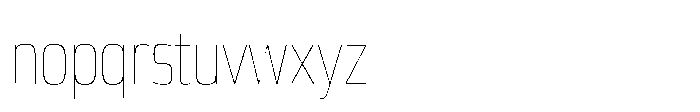Expandable Thin Condensed Open NC Font LOWERCASE