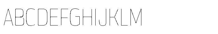Expandable Thin Condensed Open Font UPPERCASE
