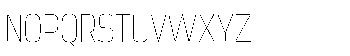 Expandable Thin Condensed Open Font UPPERCASE