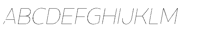 Expandable Thin Medium Close NC Italic Font UPPERCASE