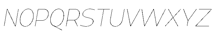 Expandable Thin Medium Close NC Italic Font UPPERCASE