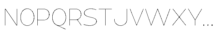 Expandable Thin Medium Close NC Font UPPERCASE