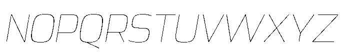 Expandable Thin Medium Open Italic Font UPPERCASE