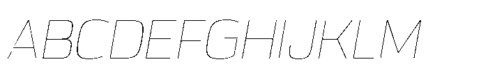 Expandable Thin Medium Open NC Italic Font UPPERCASE