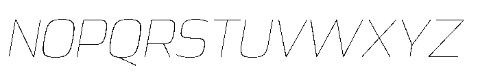 Expandable Thin Medium Open NC Italic Font UPPERCASE