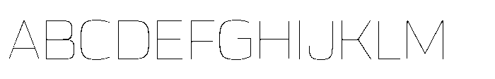 Expandable Thin Medium Open NC Font UPPERCASE