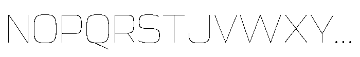 Expandable Thin Medium Open NC Font UPPERCASE