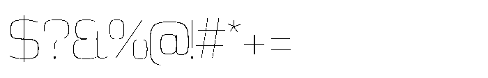 Expandable Thin Medium Open Font OTHER CHARS