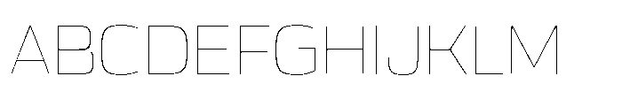 Expandable Thin Medium Open Font UPPERCASE