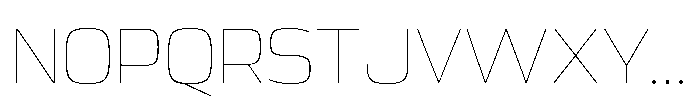 Expandable Thin Medium Open Font UPPERCASE