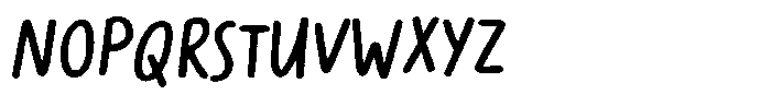 Explorers Ballpen Rough Font LOWERCASE