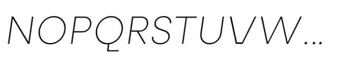 Exter Extra Light Italic Font UPPERCASE