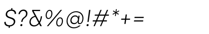 Exter Light Italic Font OTHER CHARS