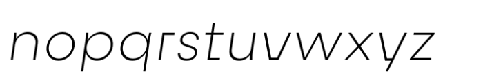 Exter Ultra Light Italic Font LOWERCASE