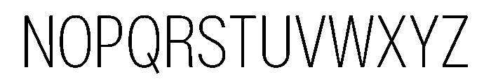 ExatCYR CondensedExtraLight Instance Font UPPERCASE
