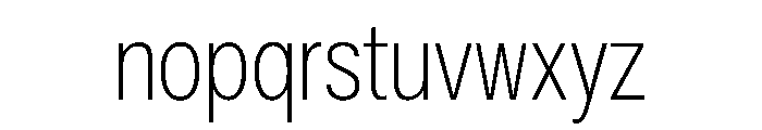 ExatCYR CondensedExtraLight Instance Font LOWERCASE