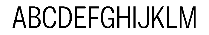 ExatCYR CondensedLight Instance Font UPPERCASE