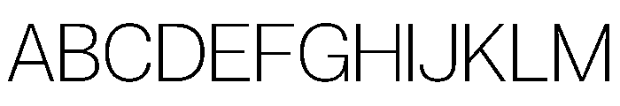 ExatCYR ExtraLight Instance Font UPPERCASE