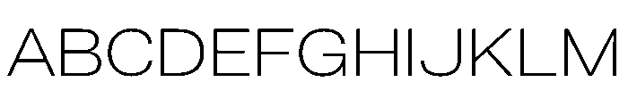ExatCYR WideExtraLight Instance Font UPPERCASE