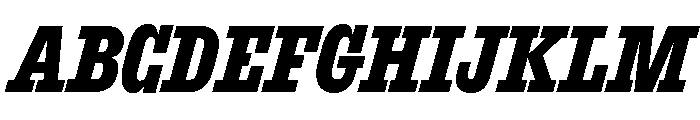 ExtractSemislab BlackItalic Font UPPERCASE