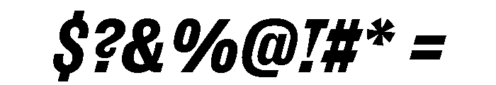 ExtractSemislab ExtraBoldItalic Font OTHER CHARS