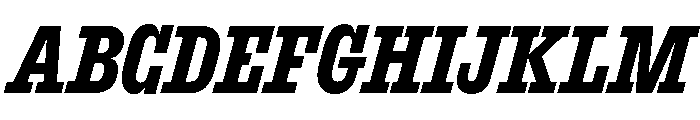 ExtractSemislab ExtraBoldItalic Font UPPERCASE